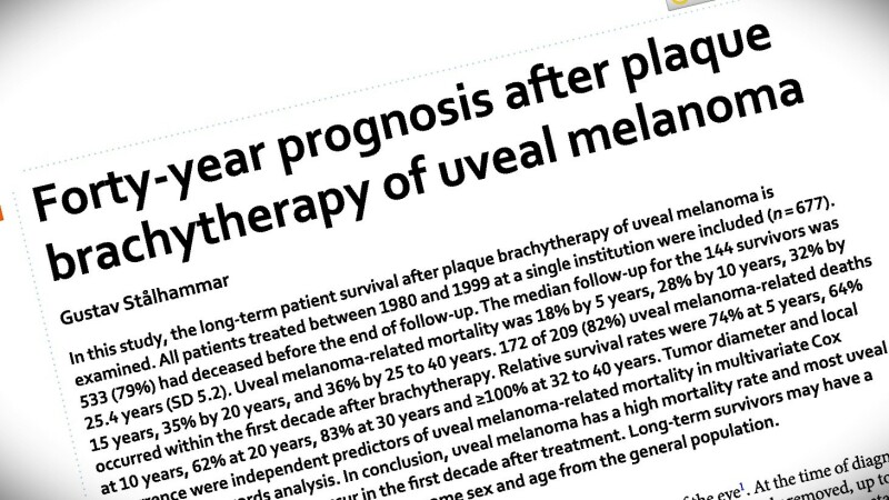 Forty-year prognosis after plaque brachytherapy of uveal melanoma